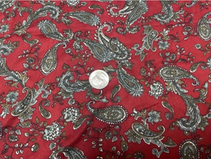 Paisley Western Floral DBP Print #761 Double Brushed Polyester Spandex Apparel Stretch Fabric 190 GSM 58"-60" Wide By The Yard