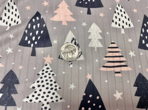8x3 Buffalo Star Christmas Tree DBP Knit Print #415 Double Brushed Poly Spandex Stretch 190GSM Apparel Fabric 58"-60" Wide By The Yard