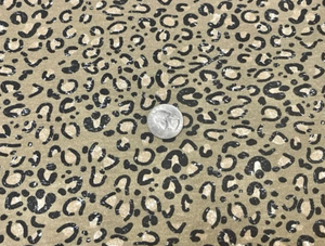 Brittany Frost Designs Leopard Animal Cotton Spandex Print #89 230GSM Jersey Knit Stretch Exercise Apparel Fabric 58"-60" Wide By The Yard