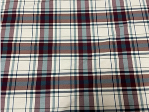 Fall Plaid Cotton Spandex Print #60 230GSM Jersey Knit Stretch Exercise Apparel Fabric Photography 58"-60" Wide By The Yard
