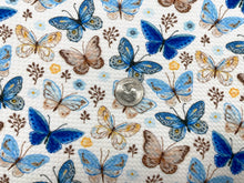 Load image into Gallery viewer, Butterfly Bullet Print #559 Ribbed Scuba Techno Double Knit 2-Way Stretch Poly Spandex Apparel Craft Fabric 58&quot;-60&quot; Wide BTY