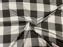 Load image into Gallery viewer, Buffalo Plaid Gray Black DBP Print #340 Double Brushed Polyester Spandex Apparel Stretch Fabric 190 GSM 58&quot;-60&quot; Wide By The Yard