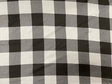 Load image into Gallery viewer, Buffalo Plaid Gray Black DBP Print #340 Double Brushed Polyester Spandex Apparel Stretch Fabric 190 GSM 58&quot;-60&quot; Wide By The Yard