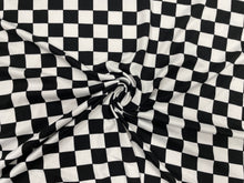 Load image into Gallery viewer, 3/4&quot; Checkerboard DBP Print #344 Double Brushed Polyester Spandex Apparel Stretch Fabric 190 GSM 58&quot;-60&quot; Wide By The Yard