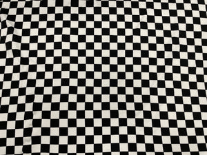 3/4" Checkerboard DBP Print #344 Double Brushed Polyester Spandex Apparel Stretch Fabric 190 GSM 58"-60" Wide By The Yard