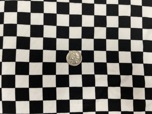 3/4" Checkerboard DBP Print #344 Double Brushed Polyester Spandex Apparel Stretch Fabric 190 GSM 58"-60" Wide By The Yard
