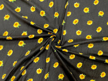 Load image into Gallery viewer, Sunflower DBP Print #345 Double Brushed Polyester Spandex Apparel Stretch Fabric 190 GSM 58&quot;-60&quot; Wide By The Yard