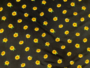 Sunflower DBP Print #345 Double Brushed Polyester Spandex Apparel Stretch Fabric 190 GSM 58"-60" Wide By The Yard