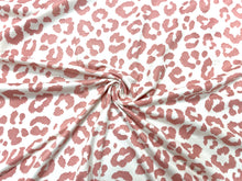 Load image into Gallery viewer, Pink Leopard DBP Print #346 Double Brushed Polyester Spandex Apparel Stretch Fabric 190 GSM 58&quot;-60&quot; Wide By The Yard