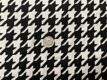 Load image into Gallery viewer, Houndstooth Black White DBP Print #339 Double Brushed Polyester Spandex Apparel Stretch Fabric 190 GSM 58&quot;-60&quot; Wide By The Yard