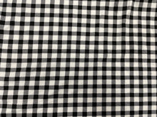 Load image into Gallery viewer, 1/2&quot; Buffalo Plaid Black White DBP Print #338 Double Brushed Polyester Spandex Apparel Stretch Fabric 190 GSM 58&quot;-60&quot; Wide By The Yard