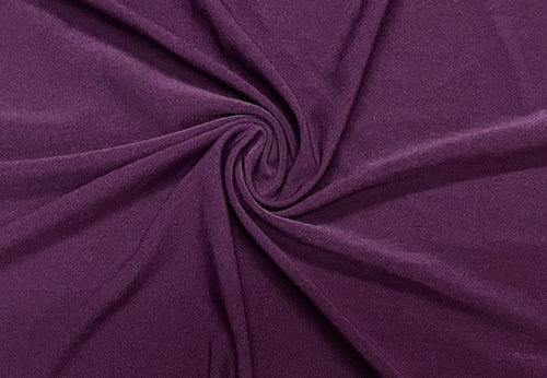Eggplant #75 Double Brushed Polyester Spandex Apparel Stretch Fabric 190 GSM 58