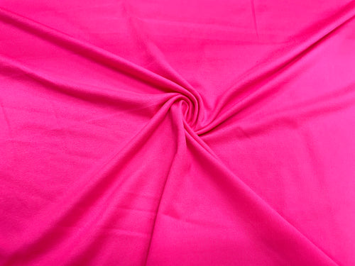 Neon Pink #76 Double Brushed Polyester Spandex Apparel Stretch Fabric 190 GSM 58