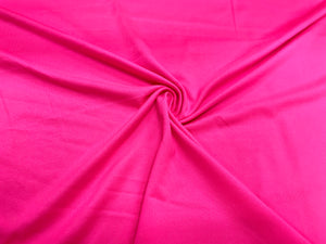Neon Pink #76 Double Brushed Polyester Spandex Apparel Stretch Fabric 190 GSM 58"-60" Wide By The Yard