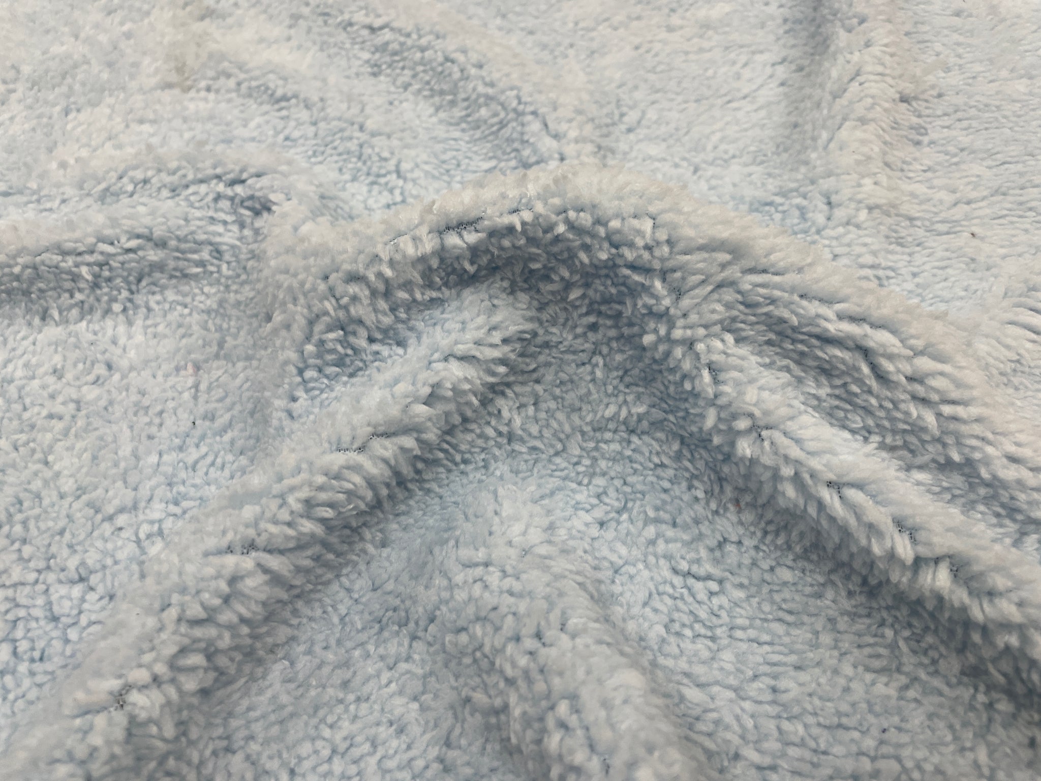 Light Blue Sherpa Faux Fur #22 100% Polyester Medium Pile Super Soft  Stretch Fabric Very Soft 58-60 Wide By The Yard