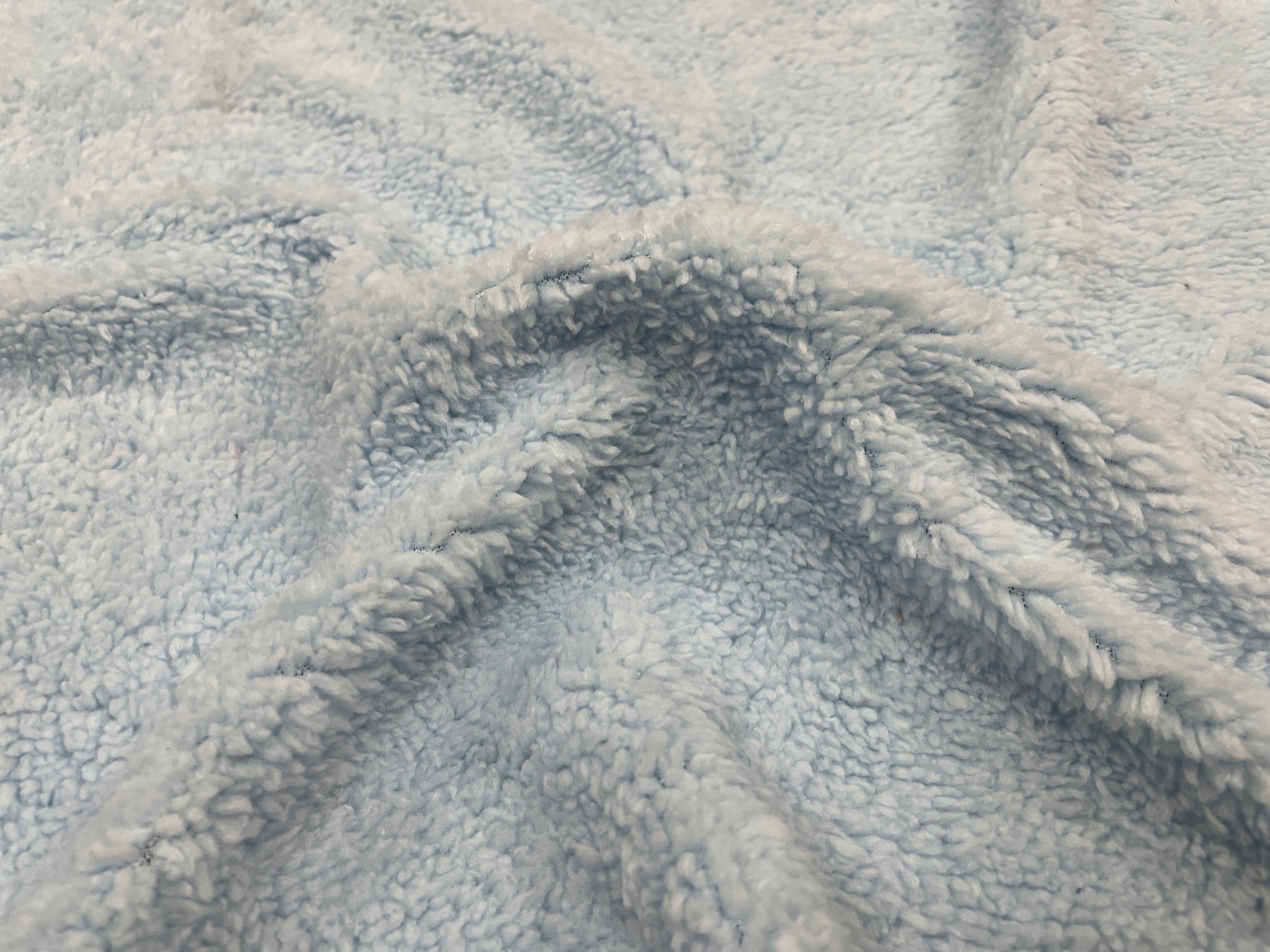 Light Blue Sherpa Faux Fur #22 100% Polyester Medium Pile Super Soft S –  Fabrics Universe