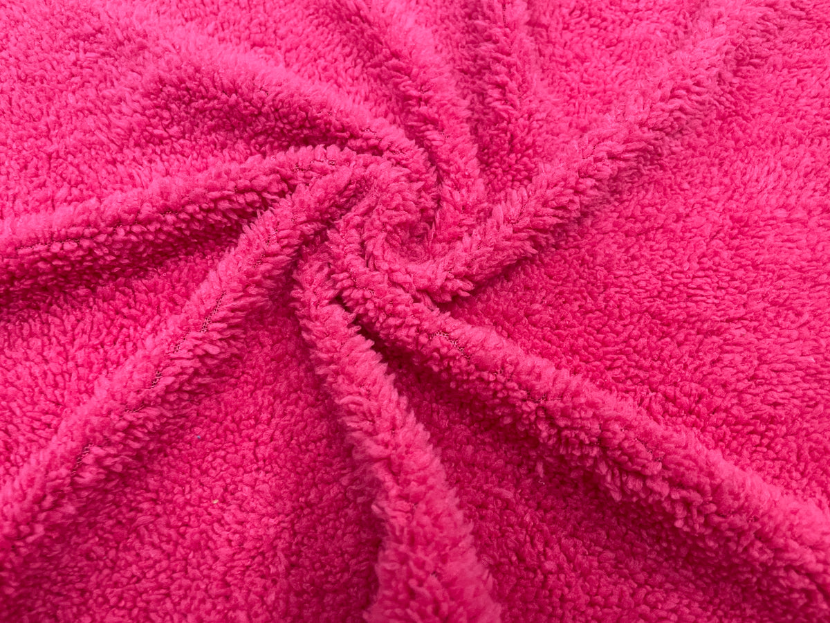 Bubblegum Sherpa Faux Fur #25 100% Polyester Medium Pile Super Soft Stretch Fabric Very Soft 58"-60" Wide By The Yard