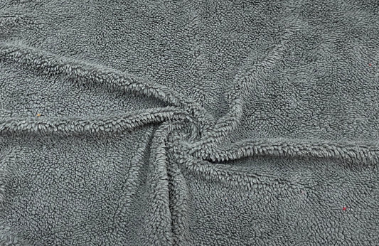 Charcoal Sherpa Faux Fur #26 100% Polyester Medium Pile Super Soft Stretch Fabric Very Soft 58"-60" Wide By The Yard