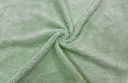 Mint Green Sherpa Faux Fur #27 100% Polyester Medium Pile Super Soft Stretch Fabric Very Soft 58