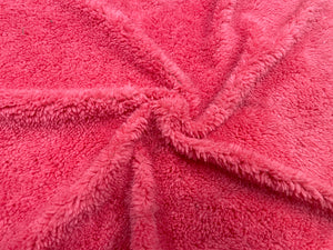 Rose Pink Sherpa Faux Fur #28 100% Polyester Medium Pile Super Soft Stretch Fabric Very Soft 58"-60" Wide By The Yard