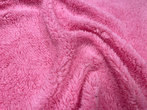 Pink Sherpa Faux Fur #33 100% Polyester Medium Pile Super Soft Stretch Fabric Very Soft 58"-60" Wide By The Yard
