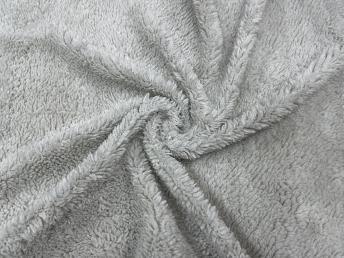 Glacier Gray Sherpa Faux Fur #34 100% Polyester Medium Pile Super Soft Stretch Fabric Very Soft 58