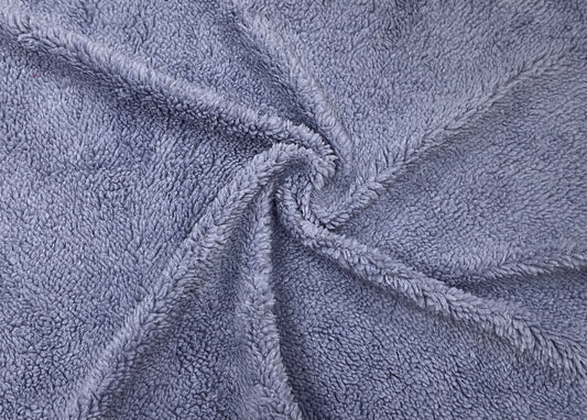 Denim Blue Sherpa Faux Fur #35 100% Polyester Medium Pile Super Soft Stretch Fabric Very Soft 58"-60" Wide By The Yard