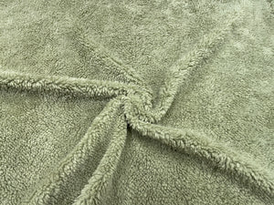 Sage Green Sherpa Faux Fur #36 100% Polyester Medium Pile Super Soft Stretch Fabric Very Soft 58"-60" Wide By The Yard
