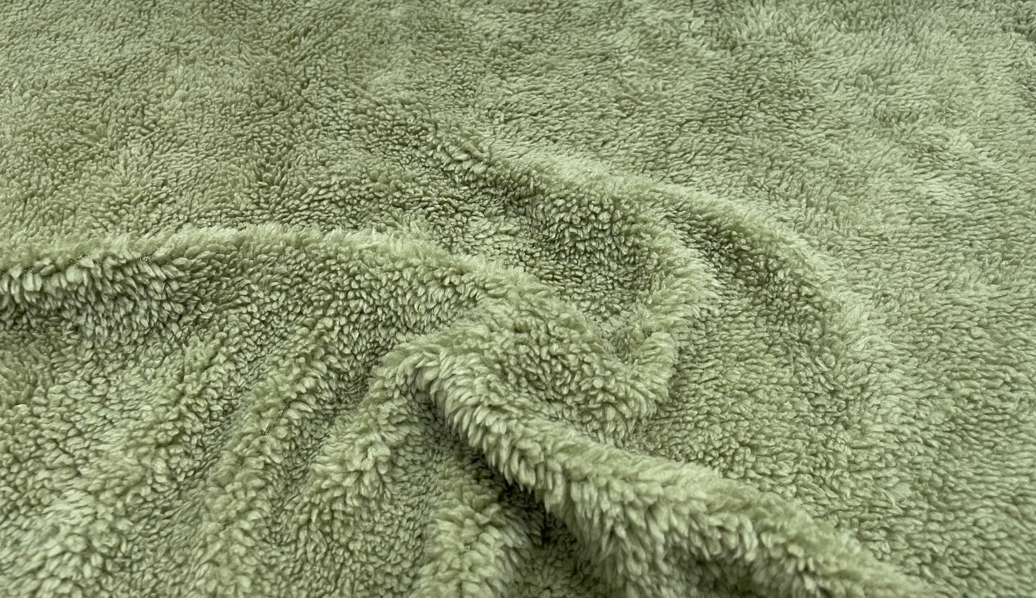 Sage Green Sherpa Faux Fur #36 100% Polyester Medium Pile Super Soft S –  Fabrics Universe