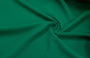 Emerald #212 Bullet Ribbed Scuba Techno Double Knit 2-Way Stretch Polyester Spandex Apparel Craft Fabric 58&quot;-60&quot; Wide By The Yard