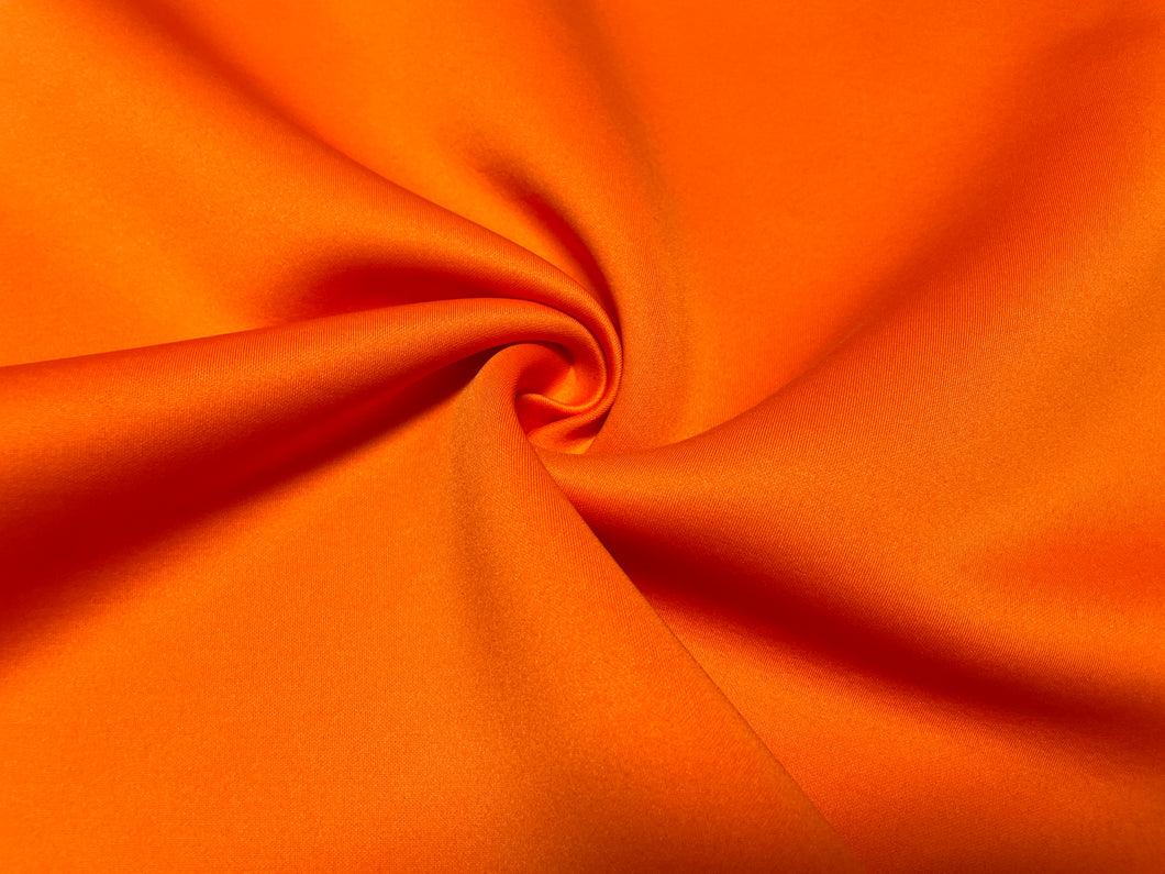 Orange #150 Super Techno Neoprene Double Knit 2-Way Stretch Fabric Poly Spandex Apparel Craft Fabric 58
