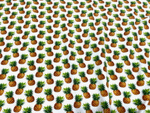Load image into Gallery viewer, Pineapple Cotton Spandex Print #20 230GSM Jersey Knit Stretch Exercise Fitness Apparel Fabric Photography 58&quot;-60&quot; Wide By The Yard