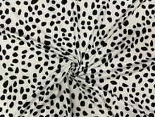 Load image into Gallery viewer, Dalmatian White Black DBP Print #228 Double Brushed Polyester Spandex Apparel Stretch Fabric 190 GSM 58&quot;-60&quot; Wide By The Yard