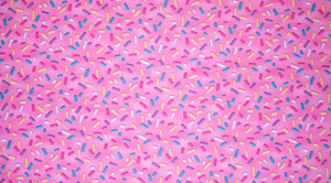 Pink Sprinkles Bullet Print #151 Double Knit Poly Spandex Fabric BTY