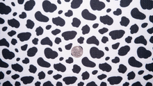 Load image into Gallery viewer, Cow Print Bullet #36 Double Knit Stretch Poly Spandex Fabric BTY