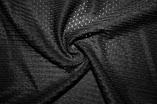 Black #01 Athletic Sports Mesh Knit 100% Polyester Apparel Fabric Craft Costume Sports Jersey 58"-60" Wide By The Yard