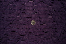 Load image into Gallery viewer, Purple 1&quot; Ruffle Knit Polyester Spandex Stretch Apparel Craft Fabric Skirt Dress 52&quot;-54&quot; Wide By The Yard