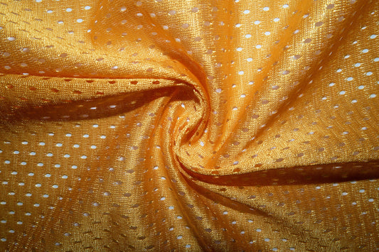 Yellow #12 Athletic Sports Mesh Knit 100% Polyester Apparel Fabric Craft Costume Sports Jersey 58"-60" Wide By The Yard