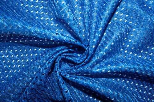 Royal #16 Athletic Sports Mesh Knit 100% Polyester Apparel Fabric Craft Costume Sports Jersey 58"-60" Wide By The Yard