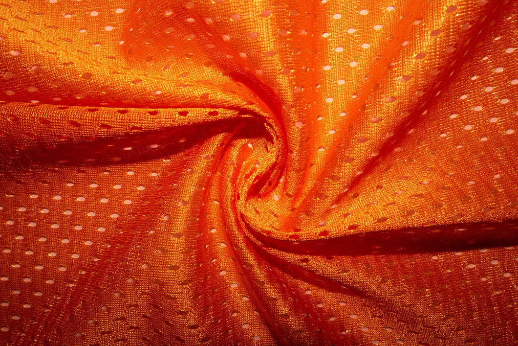 Orange #23 Athletic Sports Mesh Knit 100% Polyester Apparel Fabric Craft Costume Sports Jersey 58"-60" Wide By The Yard