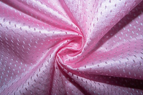 Pink #24 Athletic Sports Mesh Knit 100% Polyester Apparel Fabric Craft Costume Sports Jersey 58"-60" Wide By The Yard