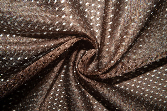 Brown #7 Athletic Sports Mesh Knit 100% Polyester Apparel Fabric Craft Costume Sports Jersey 58"-60" Wide By The Yard