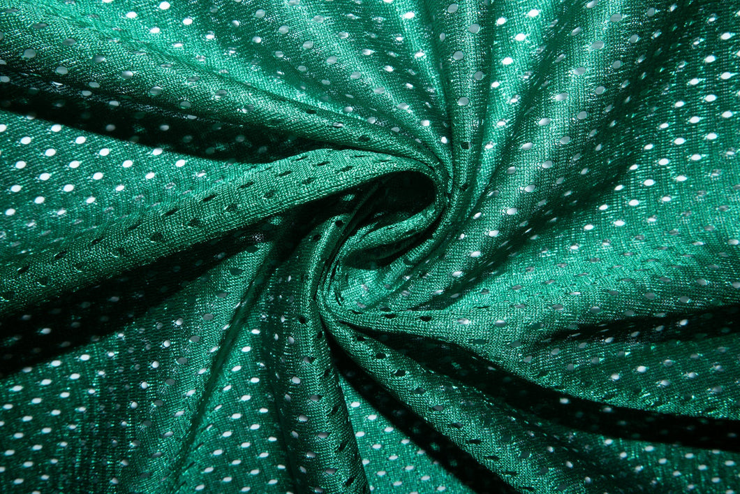 Green #09 Athletic Sports Mesh Knit 100% Polyester Apparel Fabric