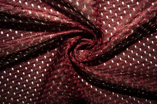 Burgundy #21 Athletic Sports Mesh Knit 100% Polyester Apparel Fabric Craft Costume Sports Jersey 58"-60" Wide By The Yard