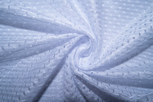 White #02 Athletic Sports Mesh Knit 100% Polyester Apparel Fabric Craft Costume Sports Jersey 58"-60" Wide By The Yard