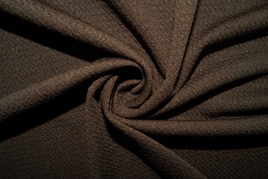 Brown #36 Bullet Ribbed Scuba Techno Double Knit 2-Way Stretch Polyester Spandex Apparel Craft Fabric 58"-60" Wide By The Yard