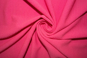 Bubblegum #61 Bullet Ribbed Scuba Techno Double Knit 2-Way Stretch Polyester Spandex Apparel Craft Fabric 58&quot;-60&quot; Wide By The Yard
