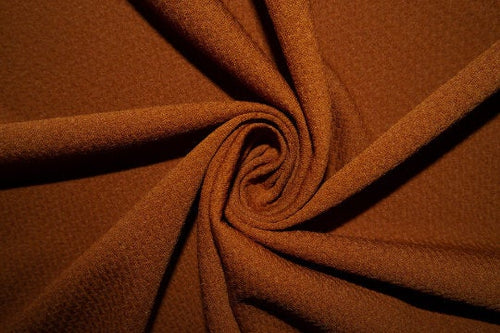 Burnt Orange #158 Bullet Ribbed Scuba Techno Double Knit 2-Way Stretch Polyester Spandex Apparel Craft Fabric 58"-60" Wide By The Yard