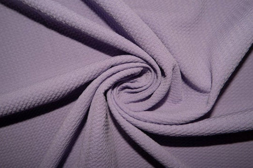 Lavender #130 Bullet Ribbed Scuba Techno Double Knit 2-Way Stretch Polyester Spandex Apparel Craft Fabric 58"-60" Wide By The Yard