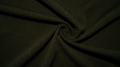 Army #182 Bullet Ribbed Scuba Techno Double Knit 2-Way Stretch Polyester Spandex Apparel Craft Fabric 58"-60" Wide By The Yard
